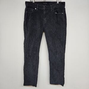 Calvin Klein Black Corduroy Relaxed Straight Leg Pants 32 x 30